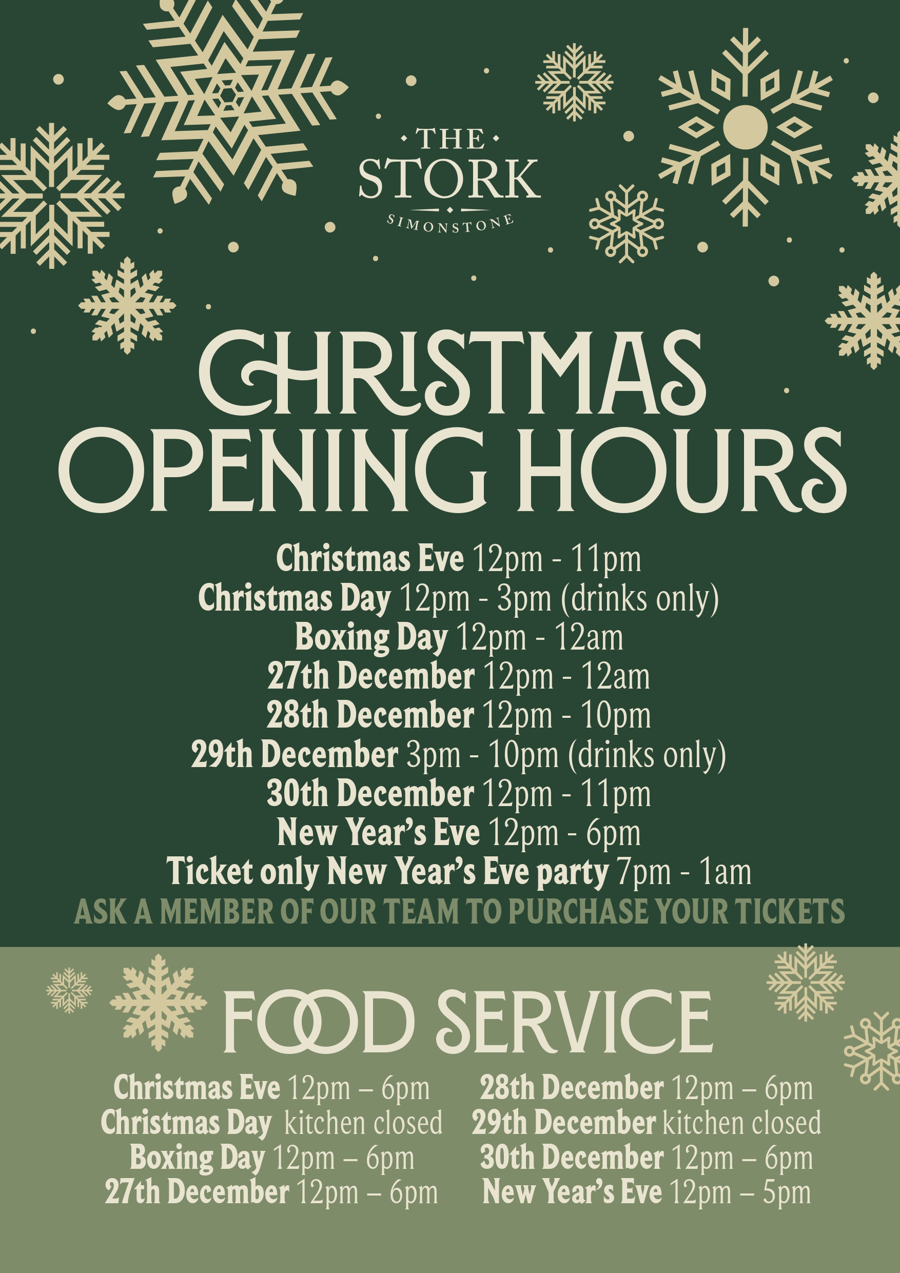 Christmas Opening Hours